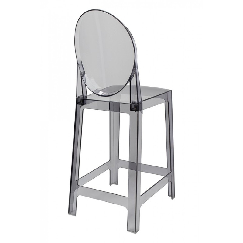 Krzesło barowe VICTORIA 65 cm dymione - poliwęglan King home - 6